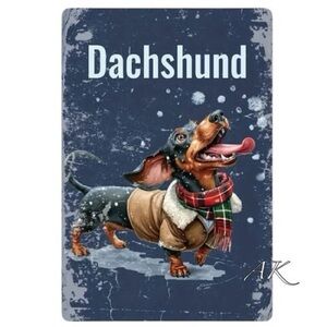 Dachshund Tin Sign 🐾 Doxie Wiener